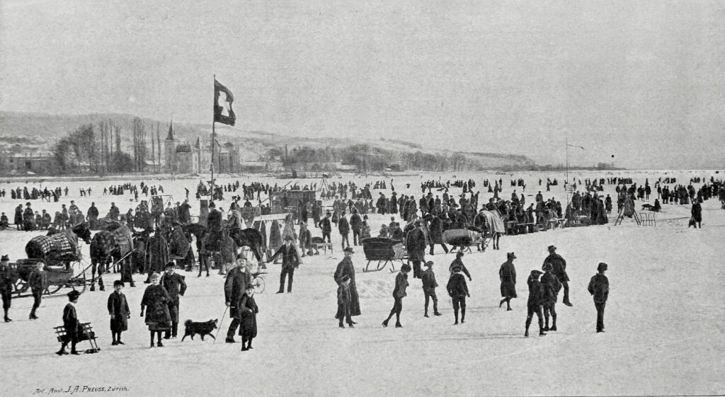 Seegfrörni, Zürichsee, 1891